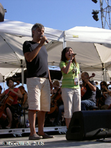 Lajatico, July 2008, rehearsing with Charice,  copyright www.bocelli.de 2008